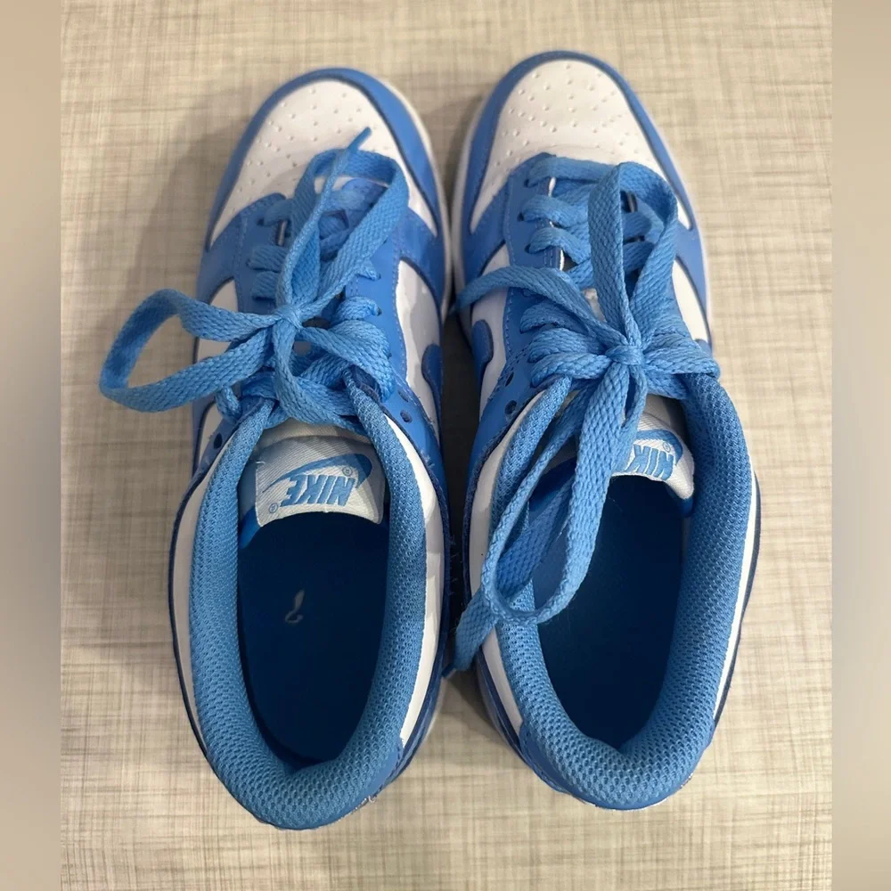 Nike dunk lows in university blue